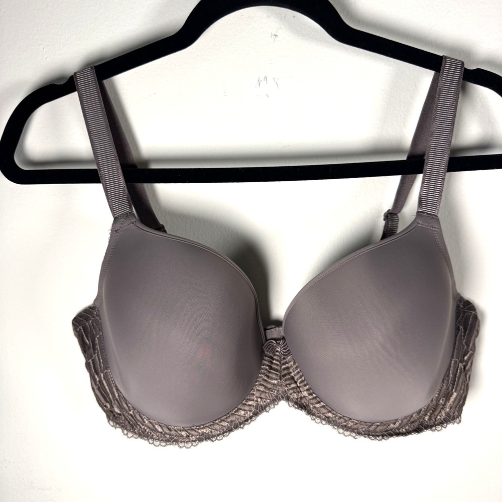 Wacoal Taupe Gray La Femme T Shirt Contour Lined Underwire Bra Size 38DDD 853117